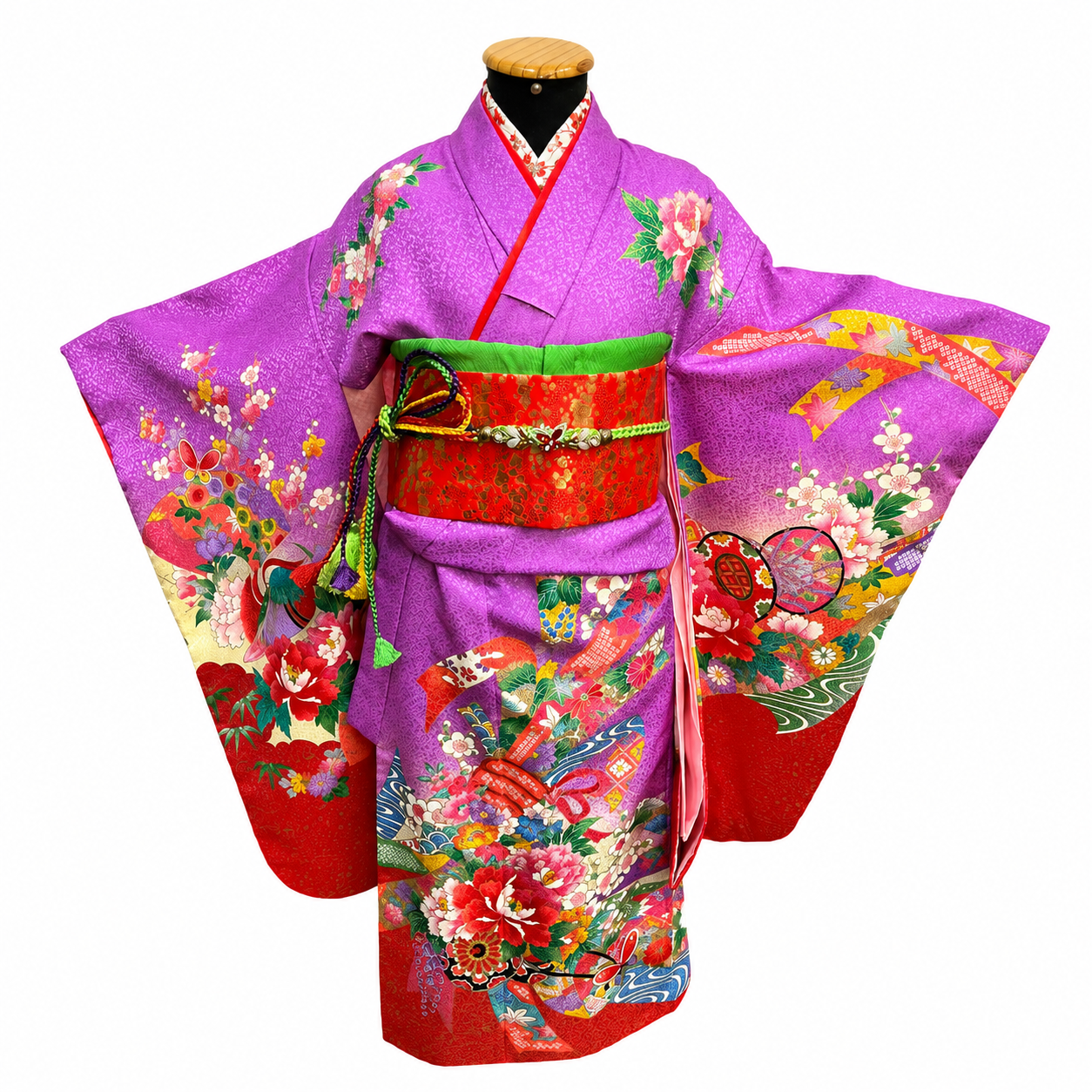 Kimono feminino rosa para 3 anos